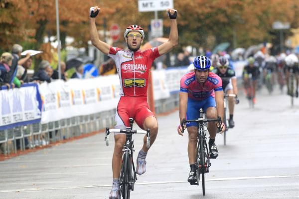 Enrico Rossi (Meridiana Kamen) wins the opening stage of the 2012 Giro di Padania.