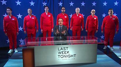 John Oliver defends America