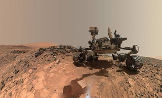 A self-portrait snapped by NASA's Curiosity rover during its Martian expedition.