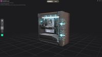 3D visualisation of a game PC with airflow