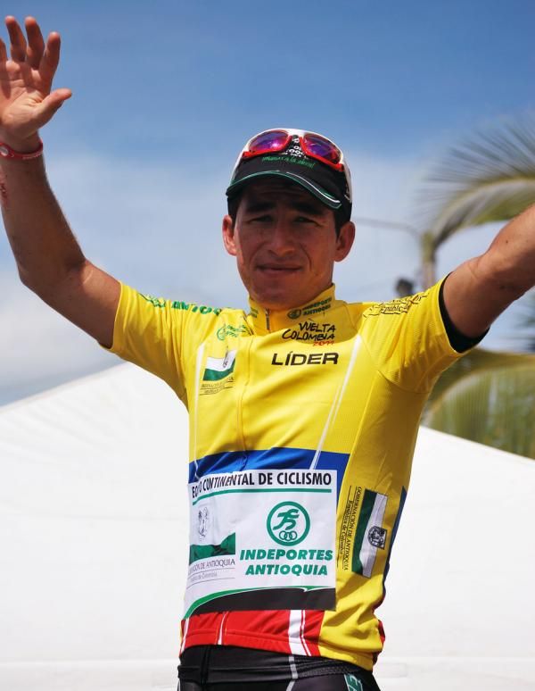 Sergio Henao on the podium.