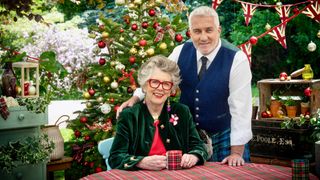 Paul and Prue on the The Great Christmas Bake Off