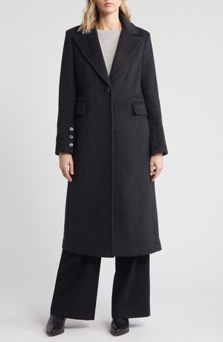 Single Breasted Twill Reefer Coat