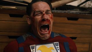 A bloodied Chris Smith screaming in Peacemaker season 2 episode 7