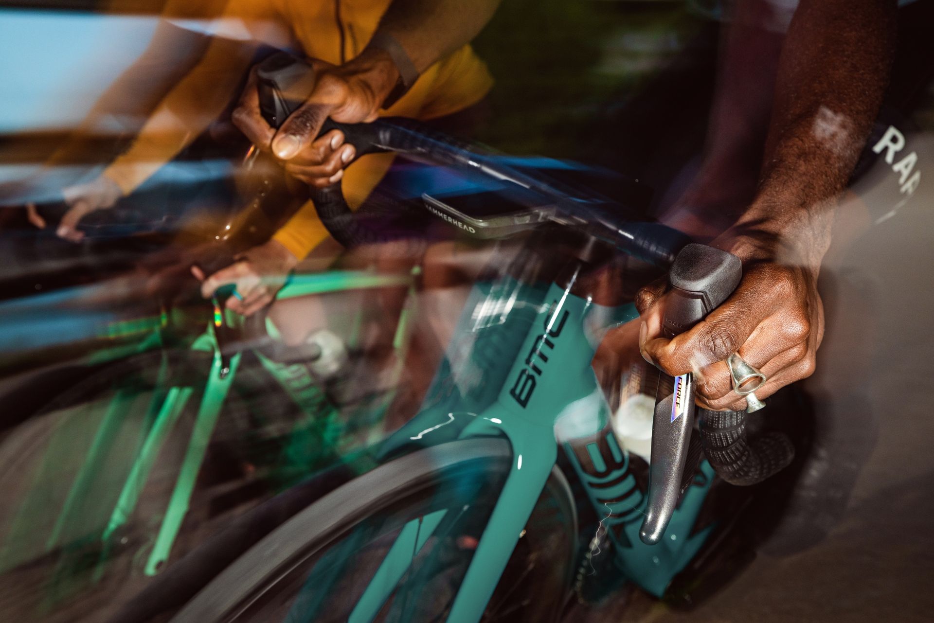 Updated SRAM Force AXS shifters on a road bike