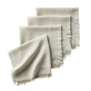 Better Homes & Gardens 4-Pack Fringe Napkin Set in Beige 