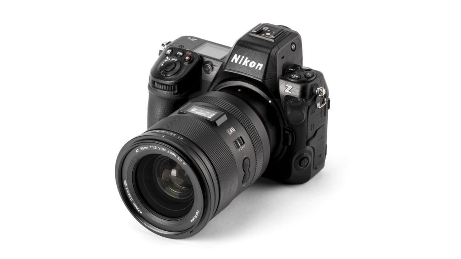 Viltrox AF 35mm F1.2 LAB lens Nikon Z-mount version, attached to a Nikon mirrorless camera