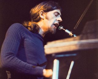 John Mayall performs live onstage at the Royal Albert Hall in London in 1971