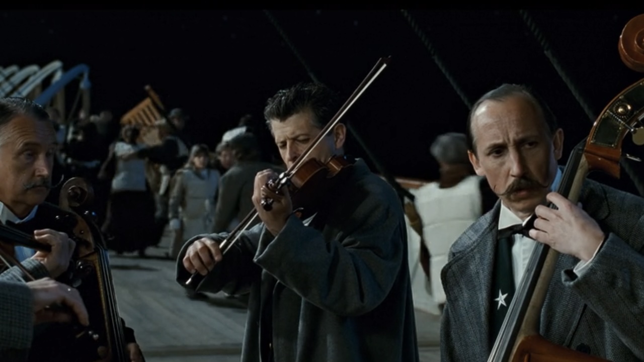 The band playing in Titanic