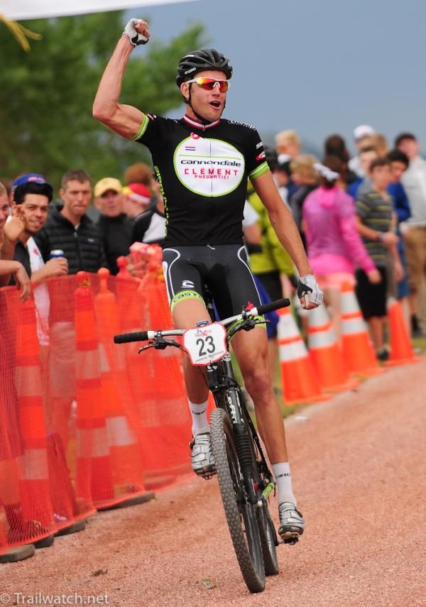 Ryan Trebon (Cannondale) is pleased with his victory
