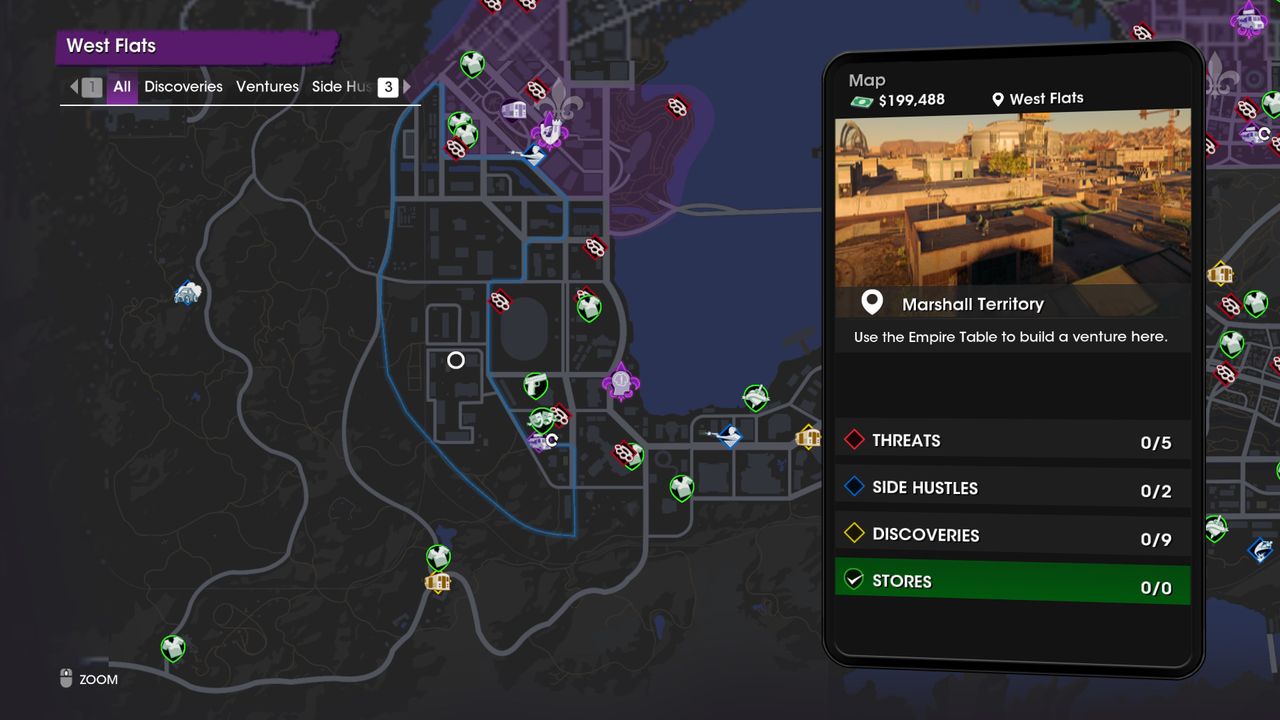 Saints Row, South West map