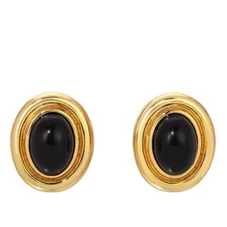 Heaven Mayhem Prize 18ct yellow gold-plated brass and enamel earrings