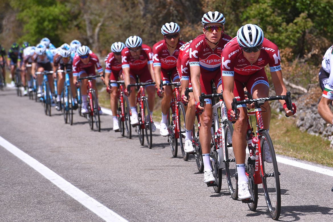 Katusha-Alpecin setting tempo at the Giro d'Italia