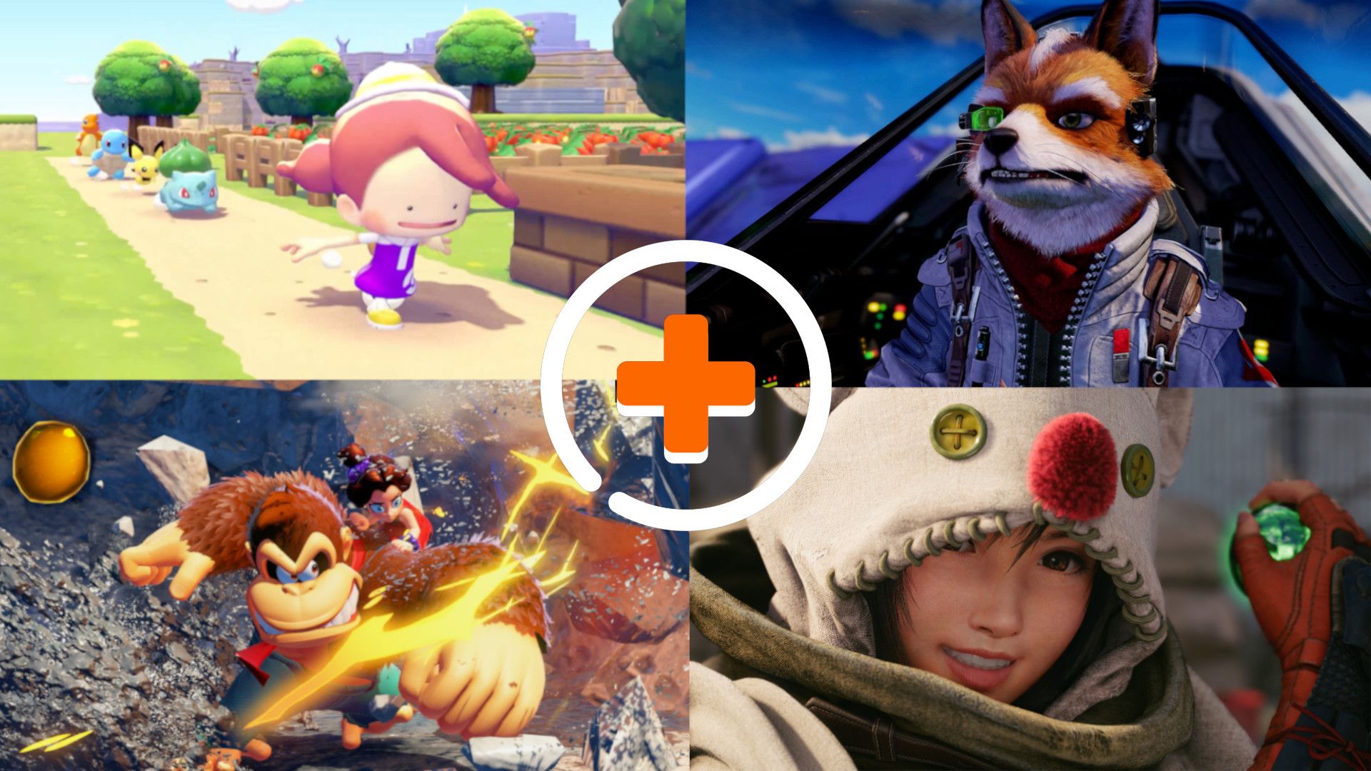 Photo: gamesradar.com Best Switch 2 games banner image showing the GamesRadar+ logo in the center, with Switch 2 games Pokemon Pokopia, Star Fox