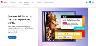 Website screenshot for Adobe Sensei