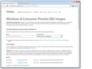 Step 1: Download the Windows 8 Consumer Preview