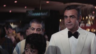 James Bond wears a white tuxedo in Diamonds are Forever