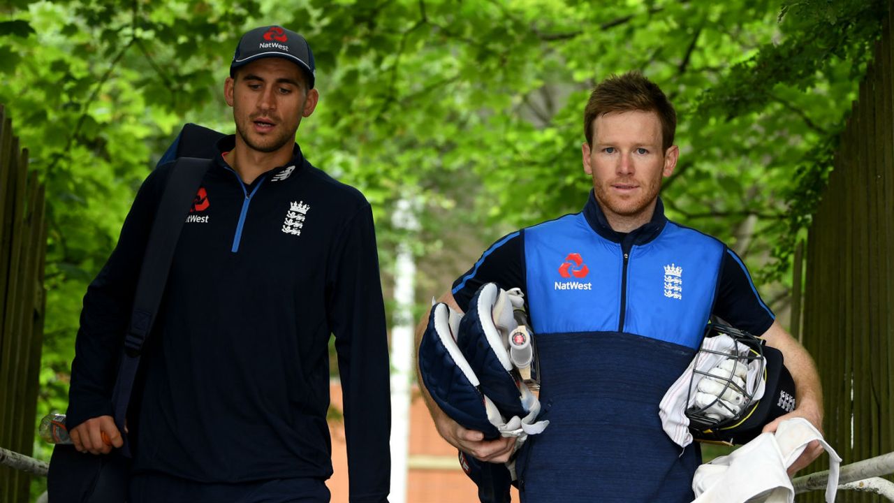 Alex Hales and England cricket one-day captain Eoin Morgan