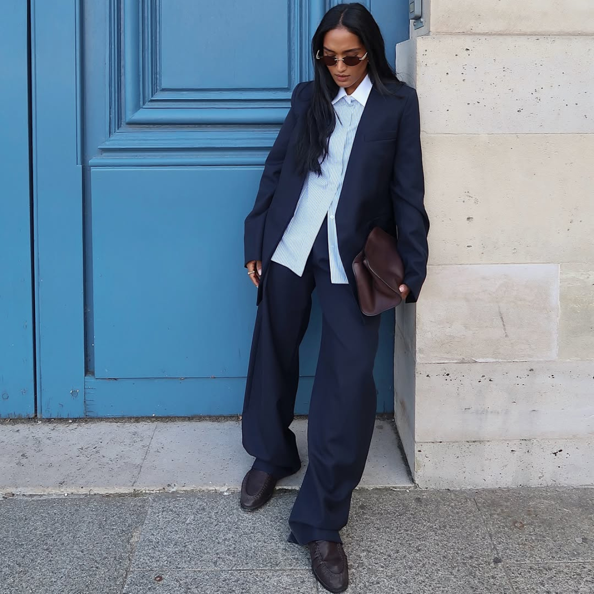 Influencer Div Ravindran wearing an anti-trend outfit.