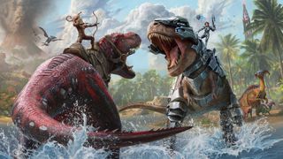 Ark Survival Ascended dinosaur fight