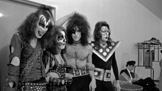 Kiss backstage in 1976