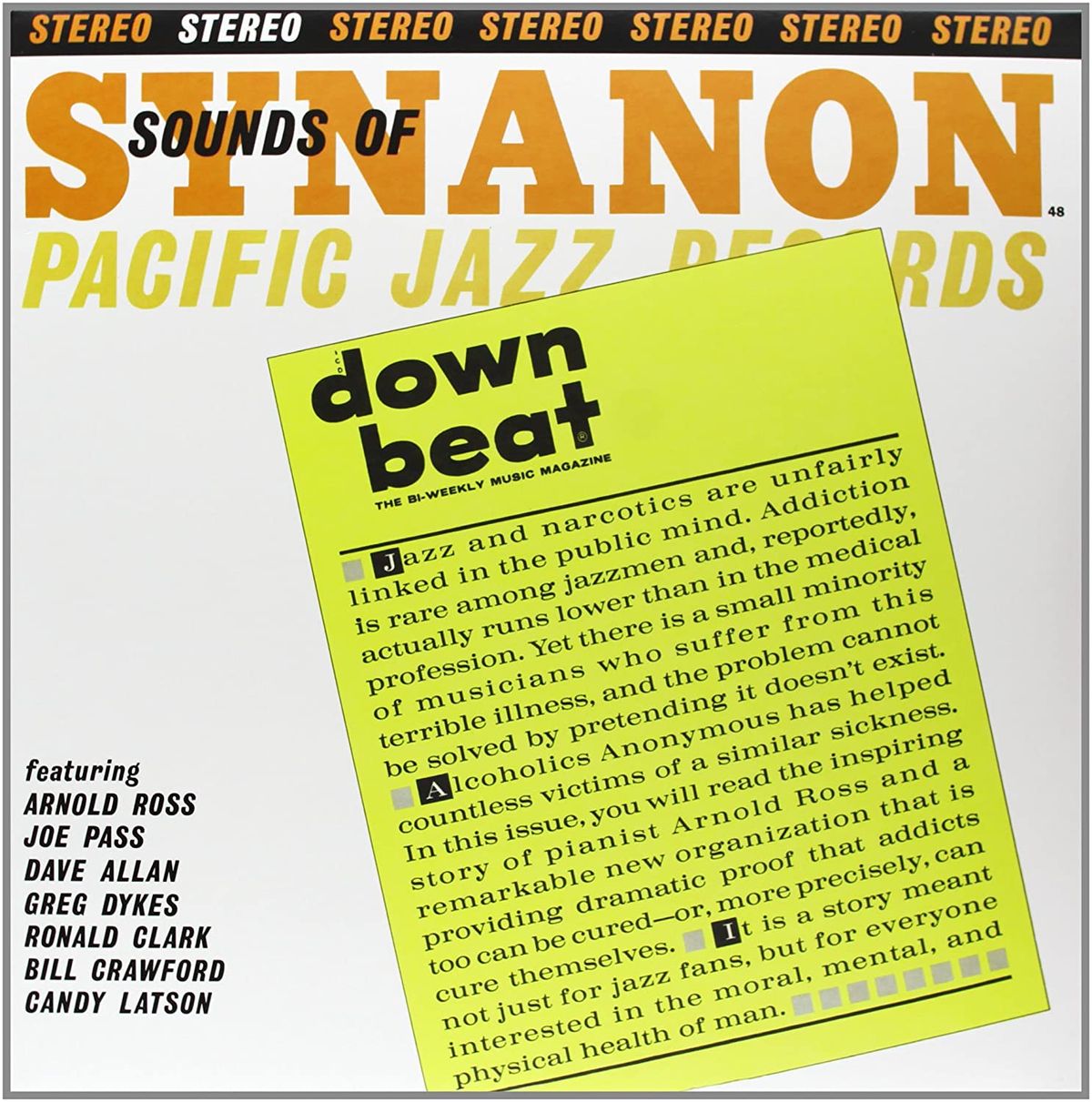 Joe Pass et al 'Sounds of Synanon' album artwork front