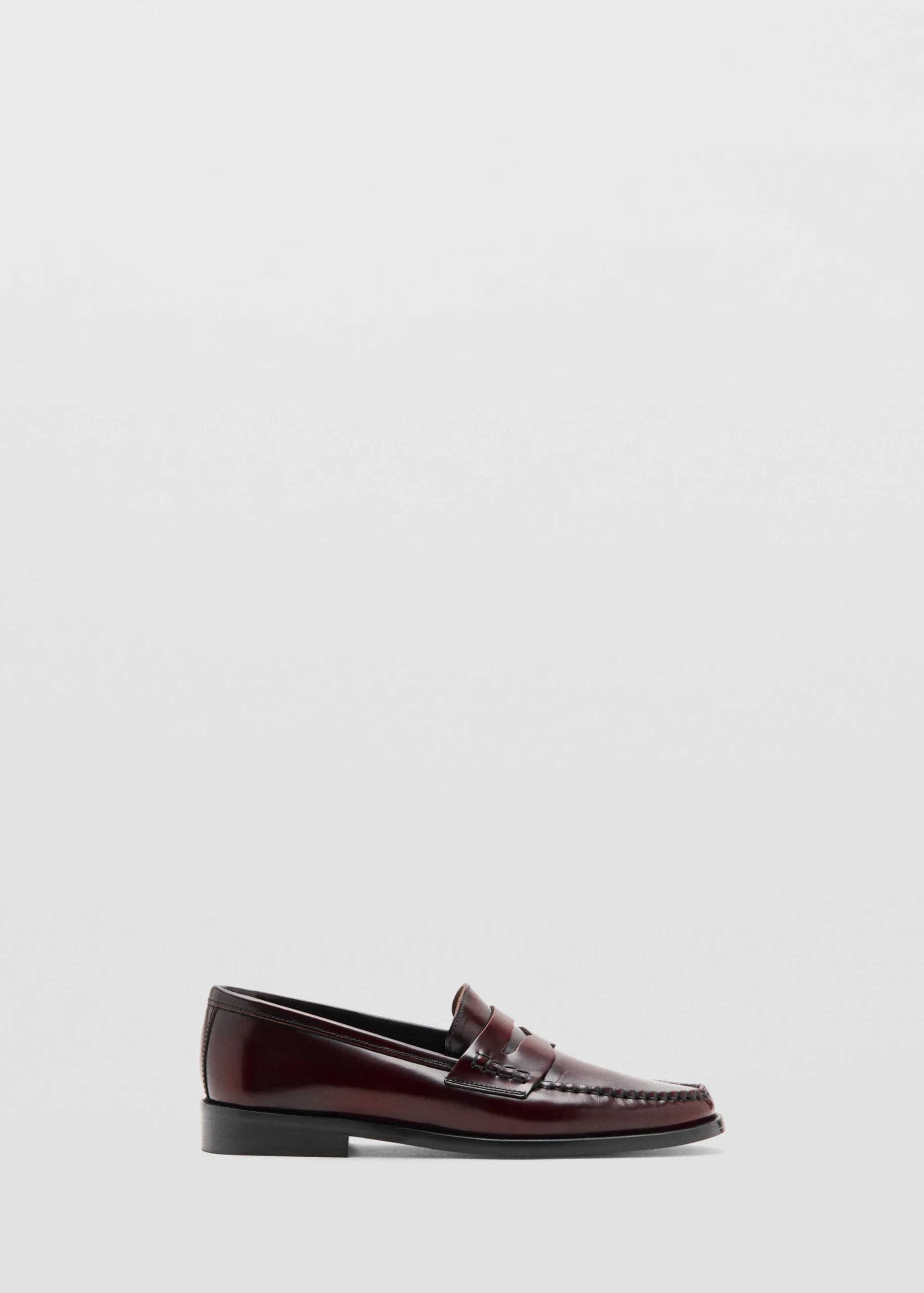 Gathered Leather Loafers - Women | Mango Usa