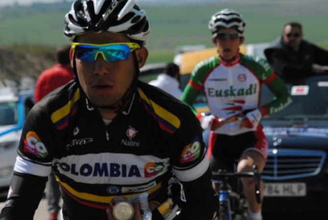 Duber Quintero before an Euskadi rider