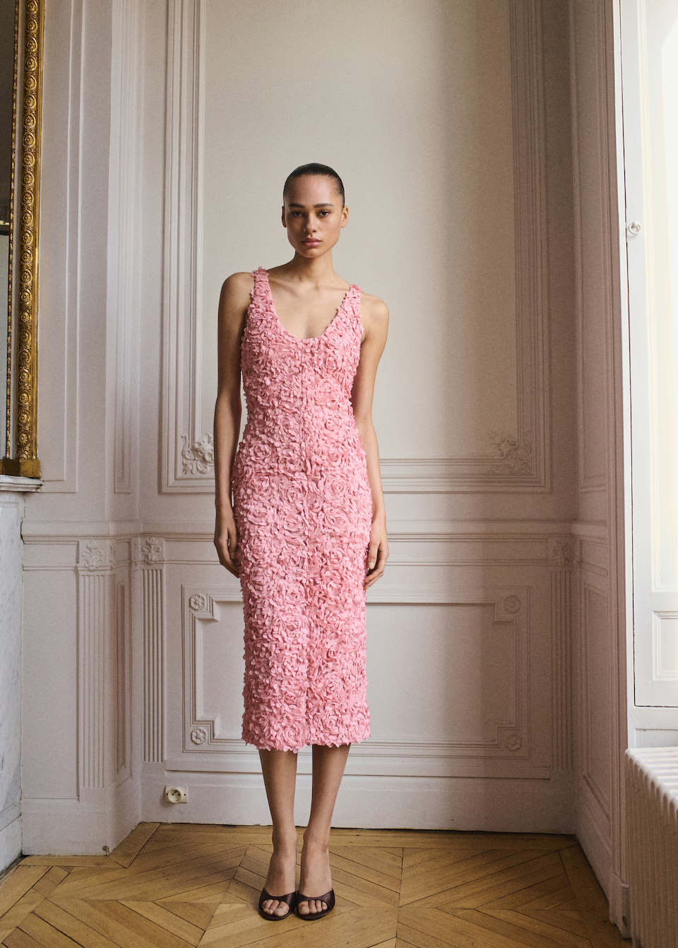 Mango Tulle Dress With Embroidery