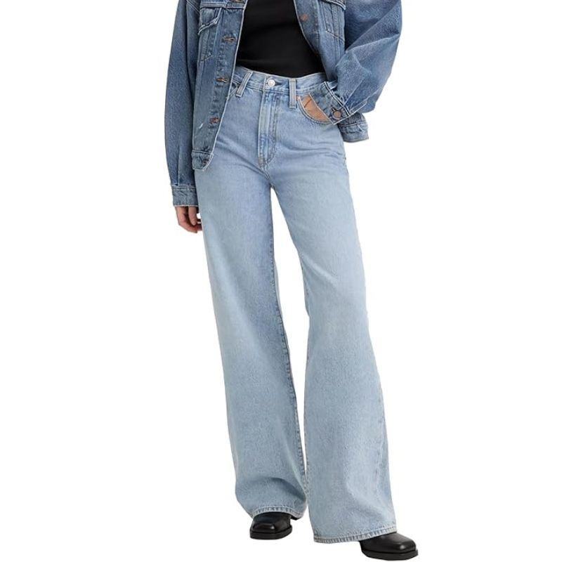 Ribcage Wide Leg Jeans on model