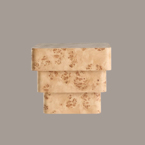 Leonne Burl Wood Side Table