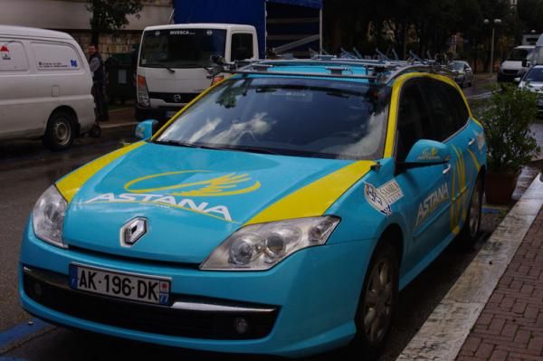 An Astana team car