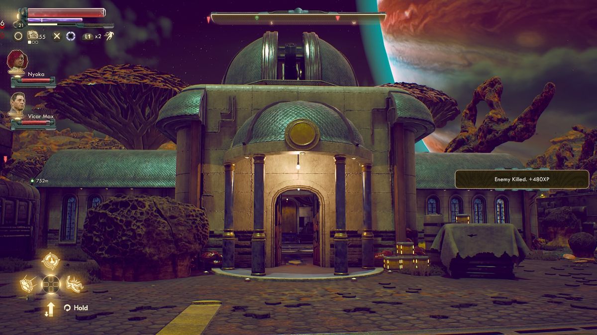 Should you give the Outer Worlds Targeting Module to Graham or Sanjar