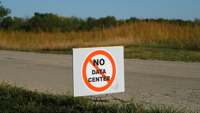 No Data Center sign on a rural road