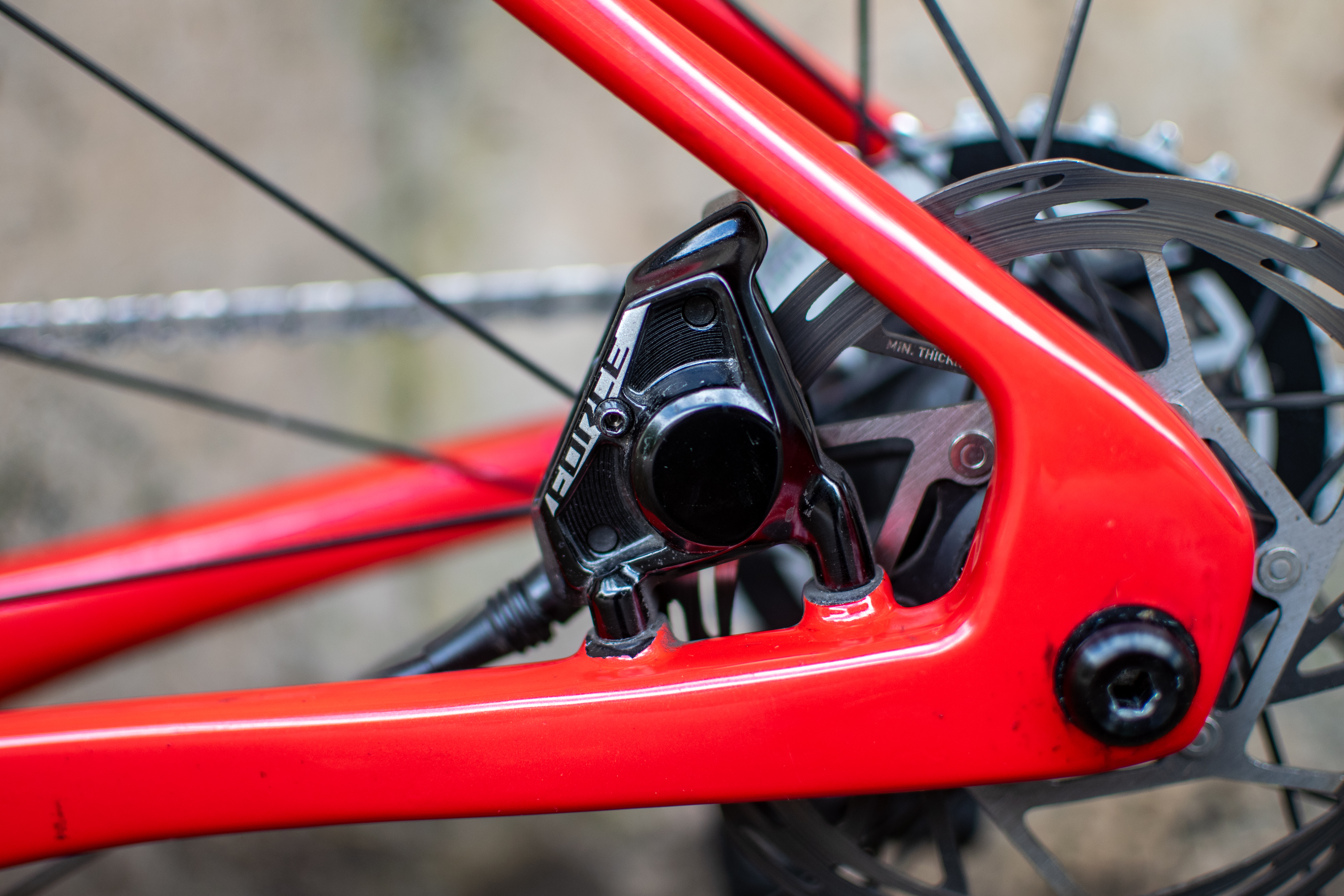 A SRAM Force AXS caliper