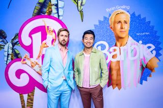 Ryan Gosling and Simu Liu at "Barbie" premiere