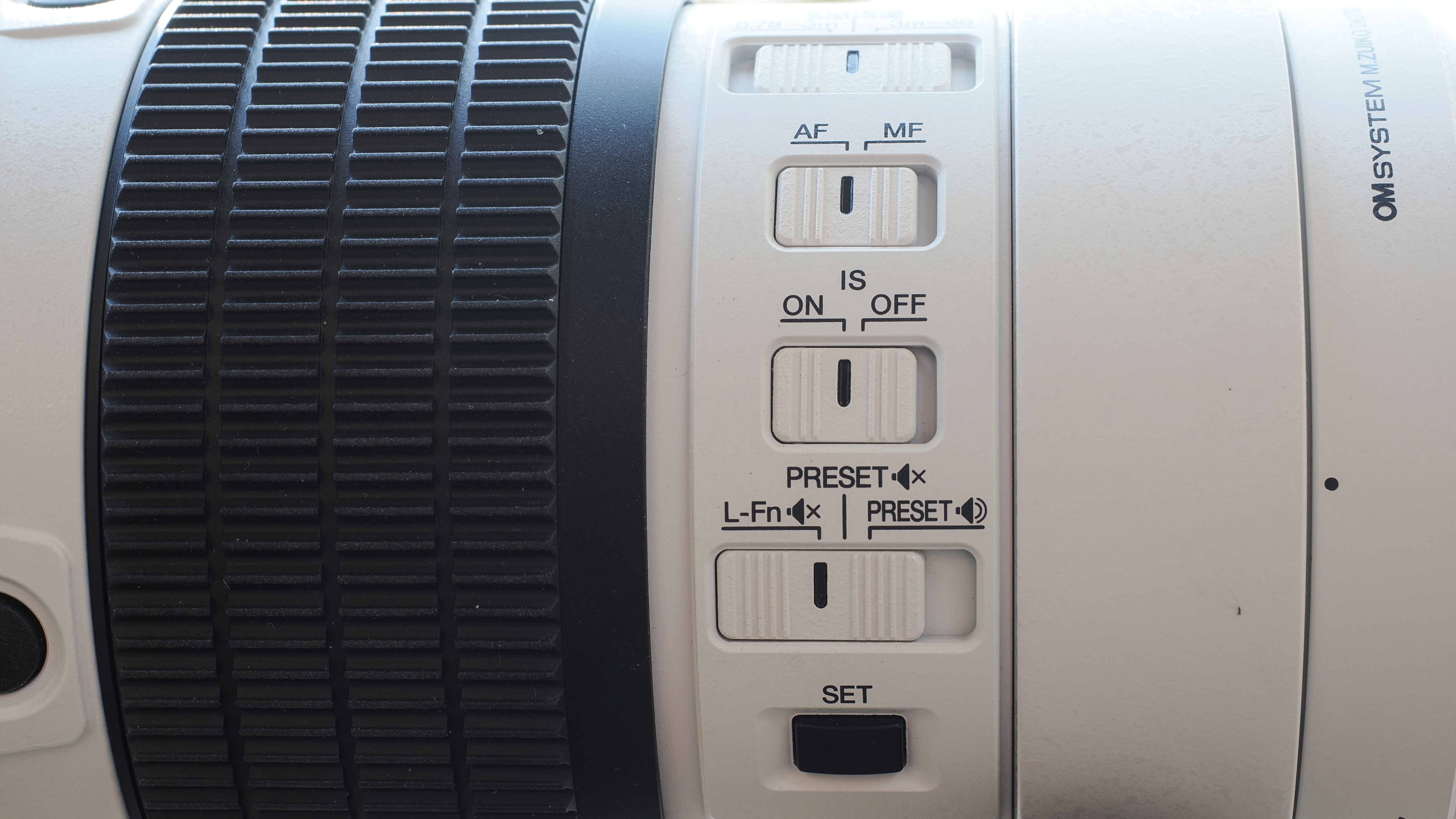 The OM System M.Zuiko 50-200mm f/2.8 IS Pro lens, mounted to the OM System OM-1 Mark II, in an outdoor setting