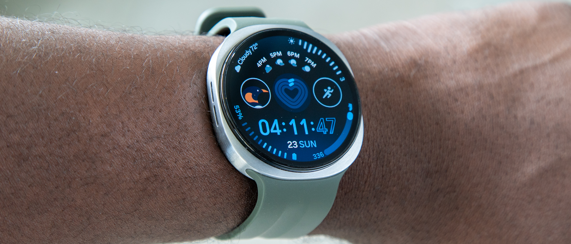 The Galaxy Watch 9 on a wrist