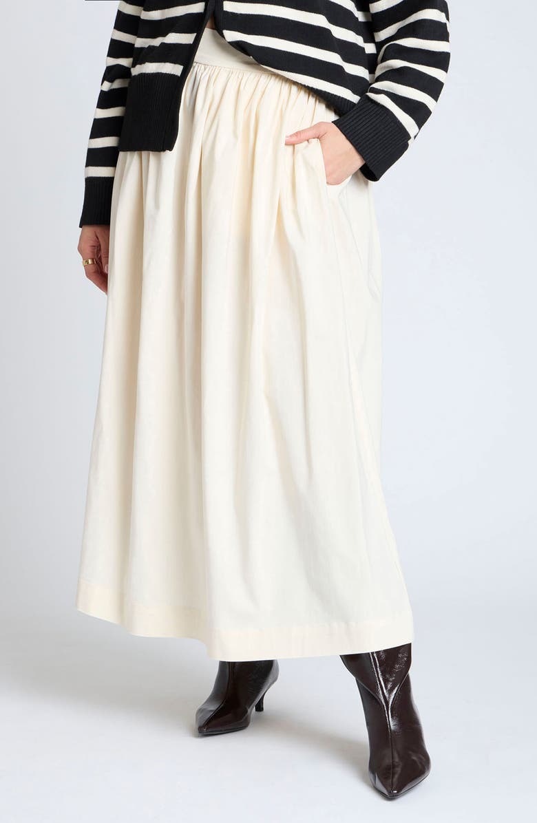 Pleated Full Maxi Skirt