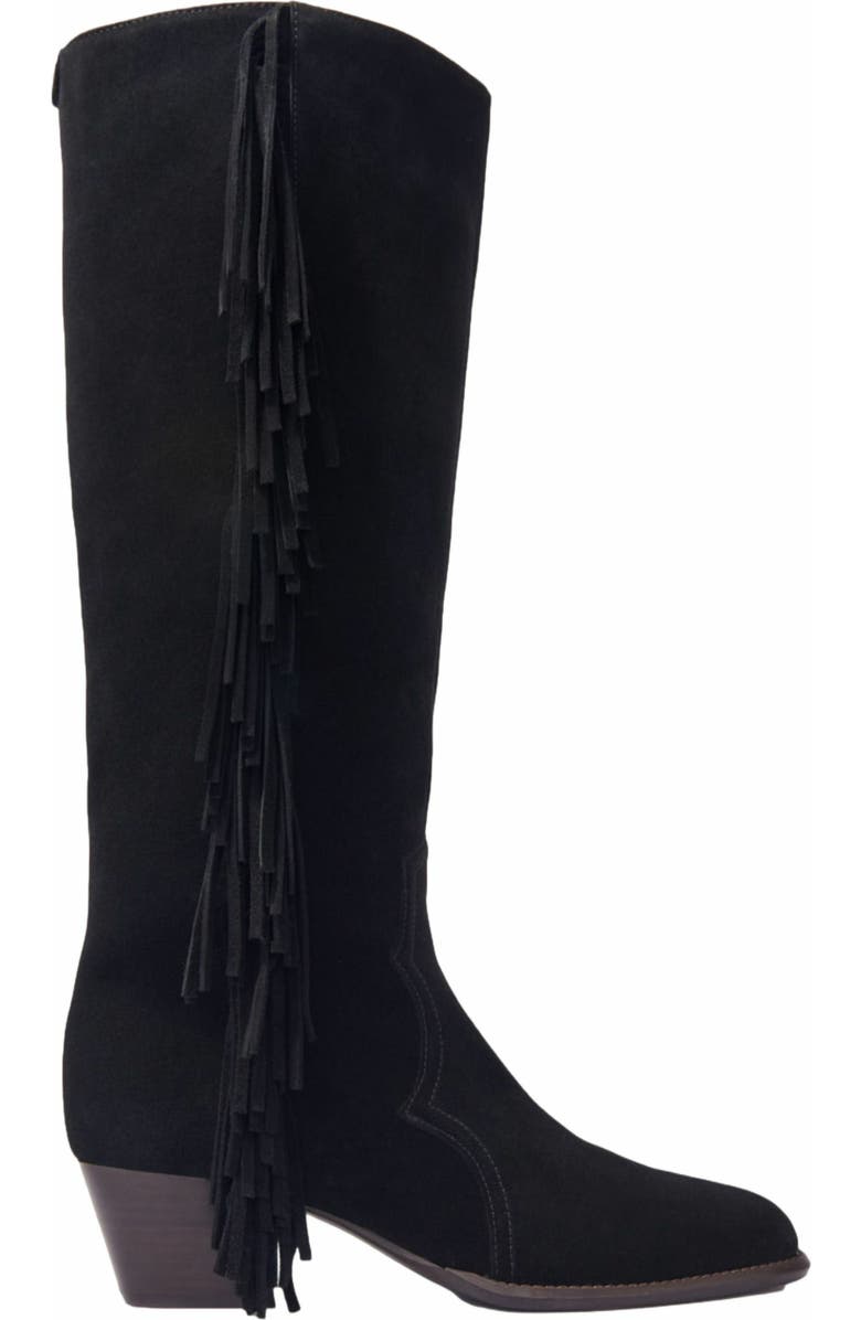 Fringed Suede Cowboy Boots