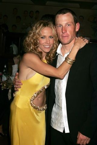 sheryl crow and lance armstrong during universal music group 2005 post grammy party at the palms restaurant in los angeles, california, united states photo by jeffrey mayerwireimage for universal music group