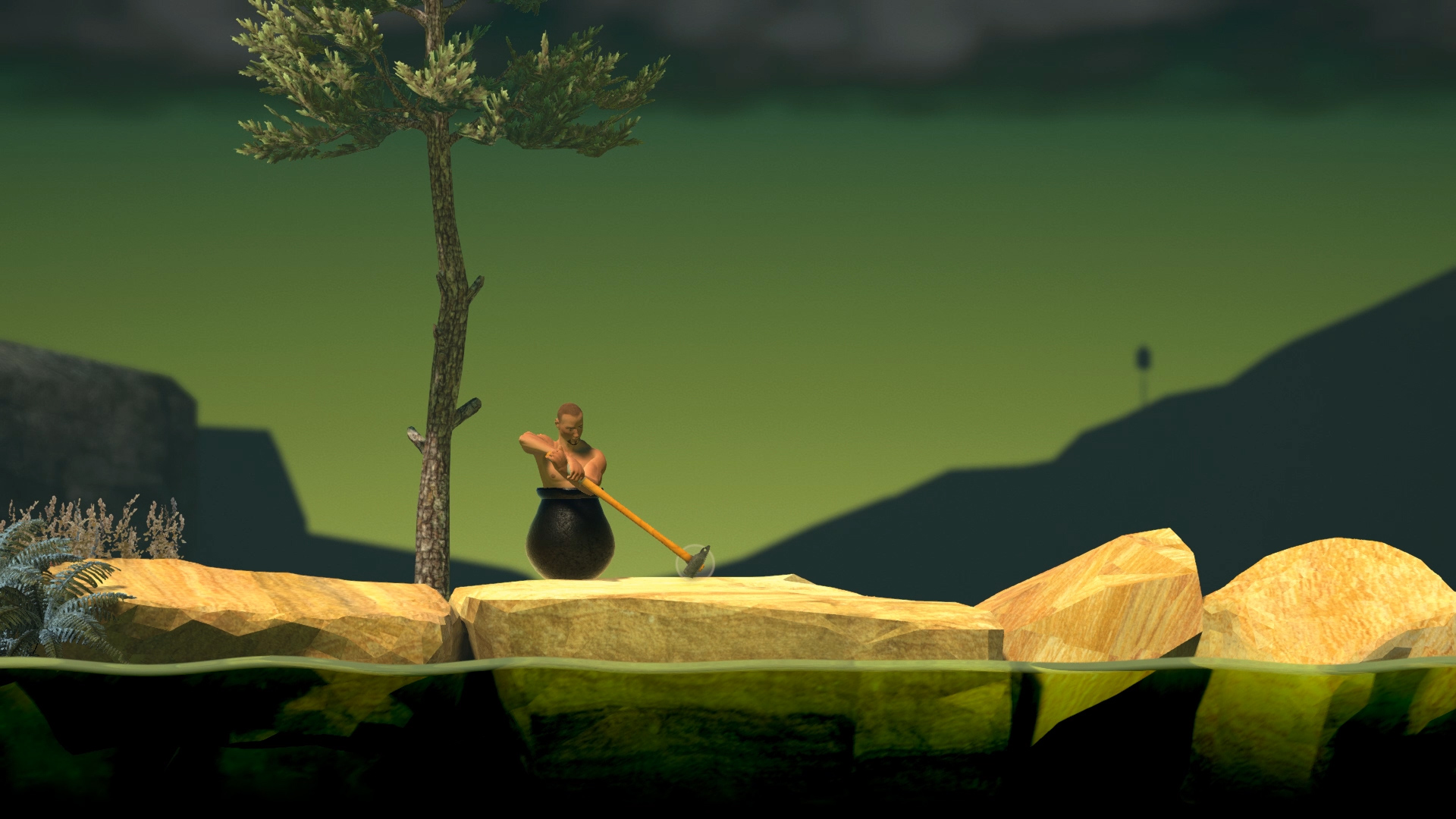 Getting Over It With Bennett Foddy Slide Skip GIF - Getting Over