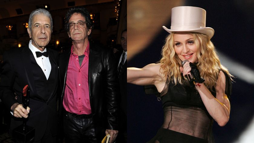 Leonard Cohen and Lou Reed in 2008, and Madonna live later the same year