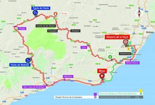 Map of the 2018 Vuelta a España stage 3