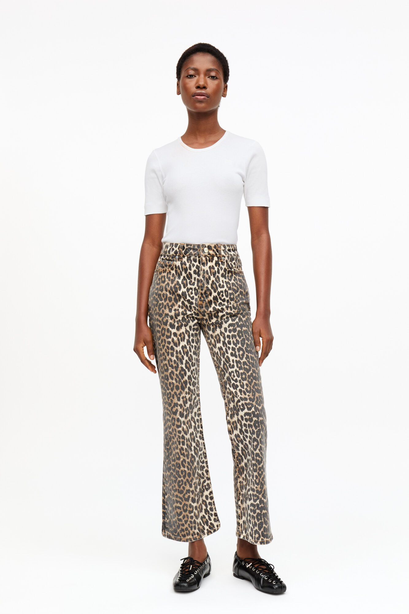 Ganni, Leopard Betzy Jeans