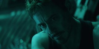 Tony Stark recording a message for Pepper Potts