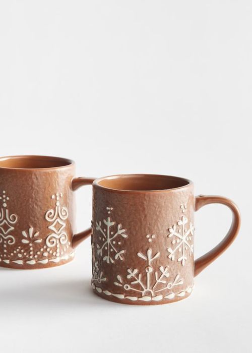 Gingerbread Mugs, Set of 2