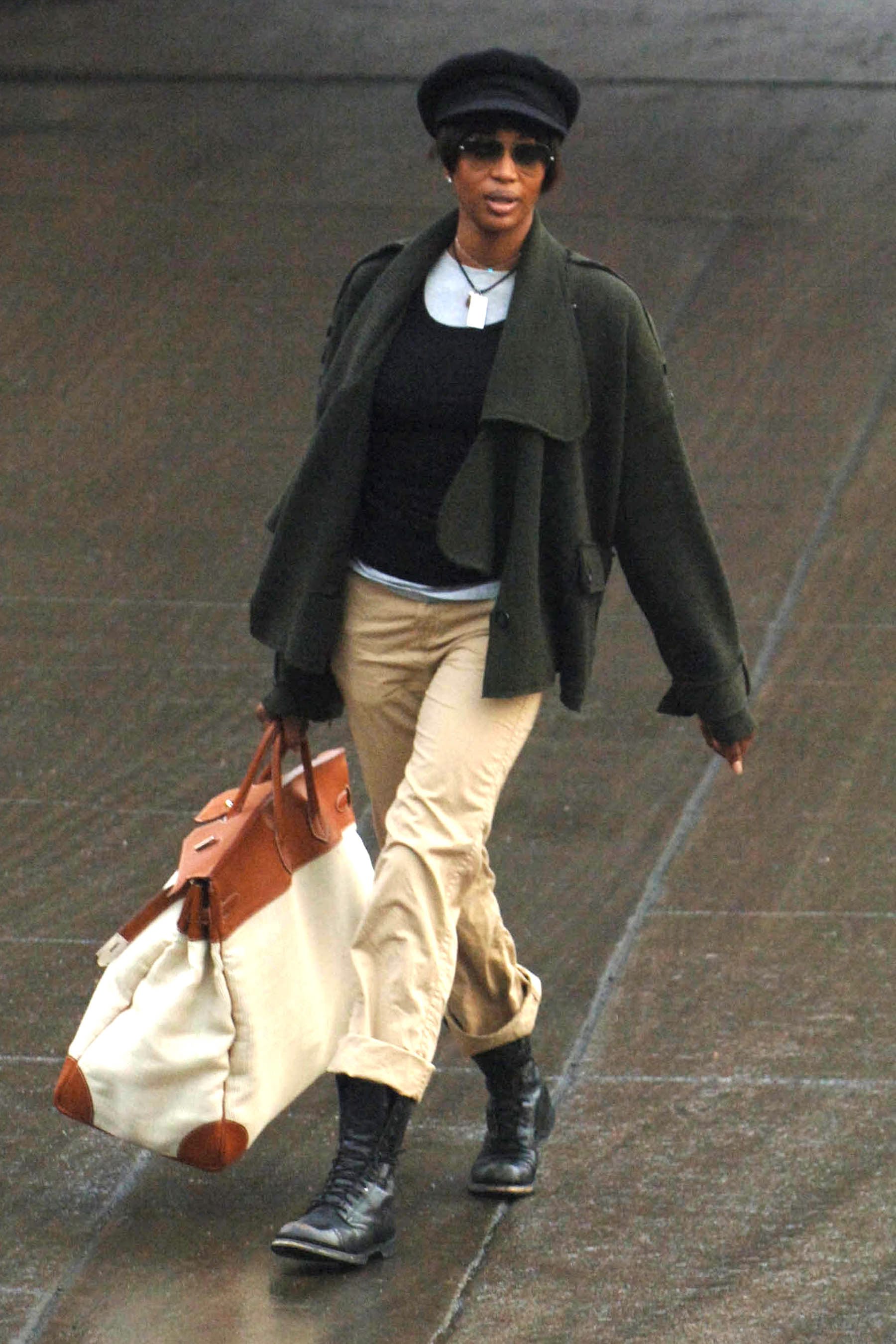 Naomi Campbell at the airport