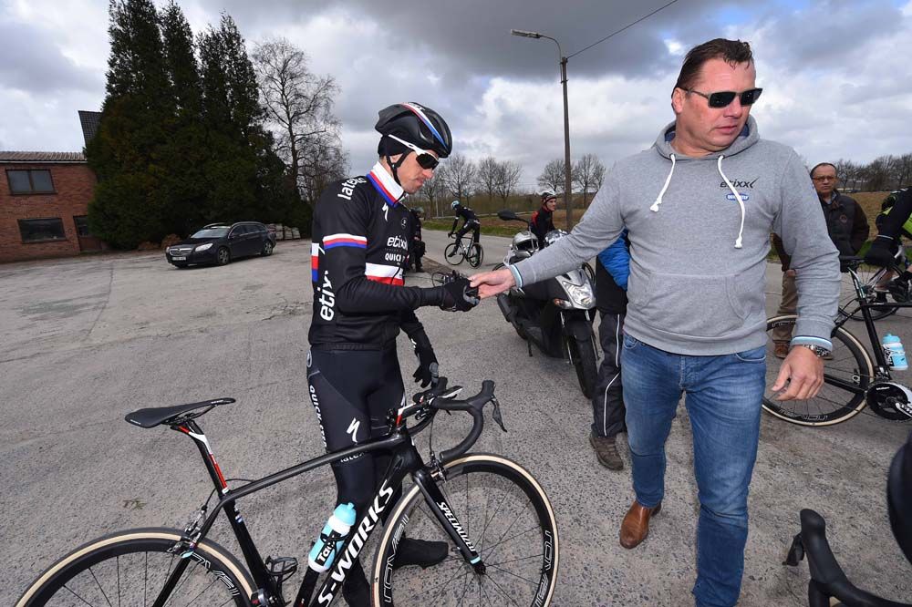 Stybar with directeur sportif Wilfried Peeters