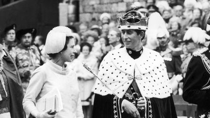 Queen Elizabeth Ii And The Prince Of Wales In 1969